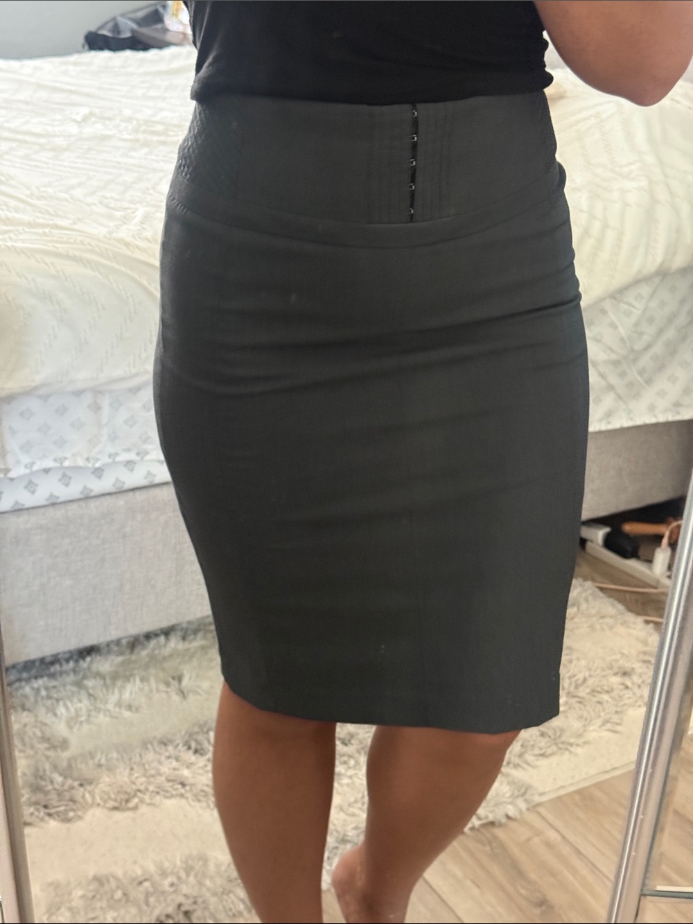 Express grey High-Waist Pencil Skirt